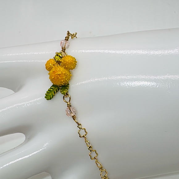 Les Nereides Mimosa Flower Bracelet. Rare. - Picture 1 of 7
